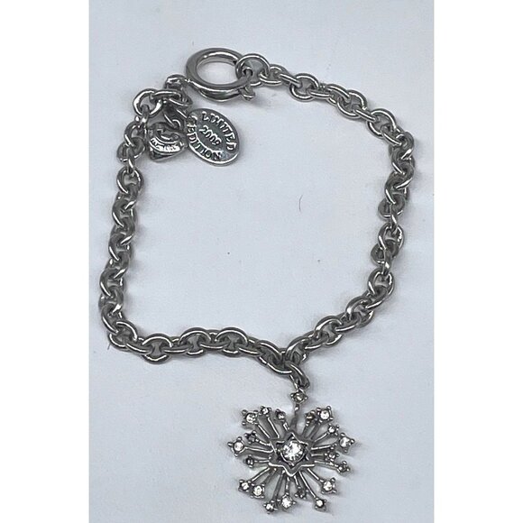 Juicy Contour Limited Edition 2009 Swarovski Rhinestone Silver Tone Snowflake Ch - Picture 1 of 10